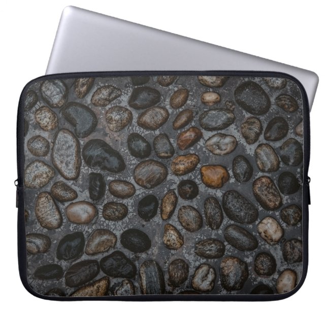Assorted-colour stones laptop sleeve (Front)