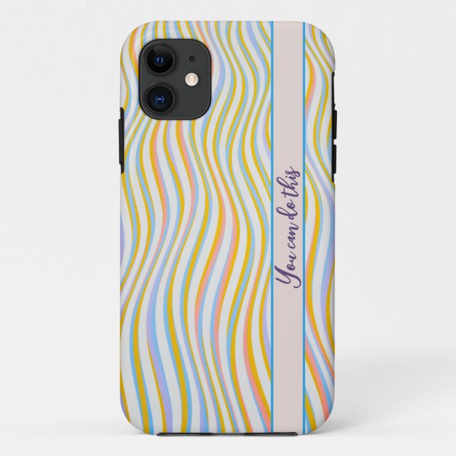 Assorted colour striped IPhone Case  (Back)