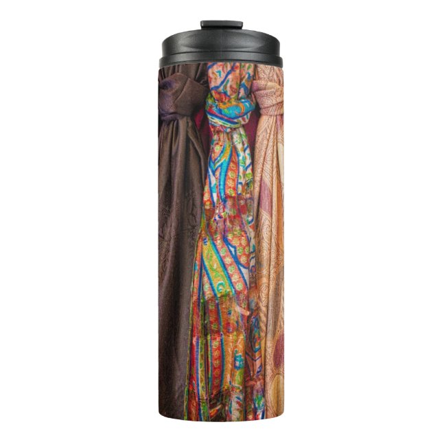 Assorted-colour textile lot thermal tumbler (Front)