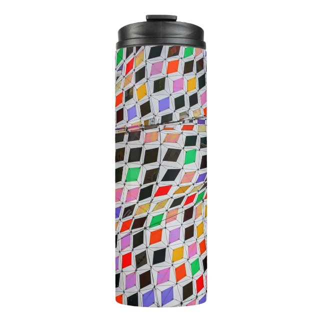 Assorted-colour textiles thermal tumbler (Front)