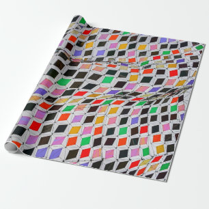 Assorted-colour textiles wrapping paper