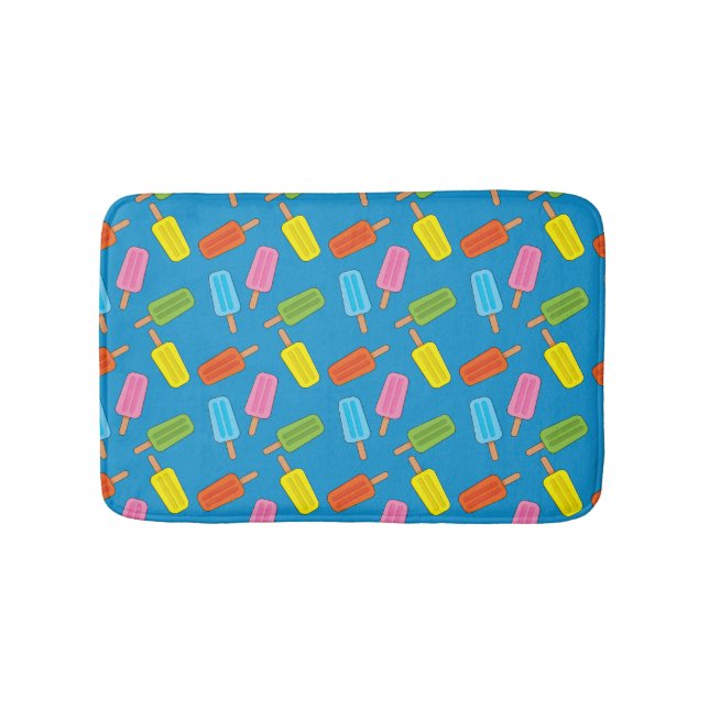Assorted Colourful Popsicles Pattern Bath Mat (Front)