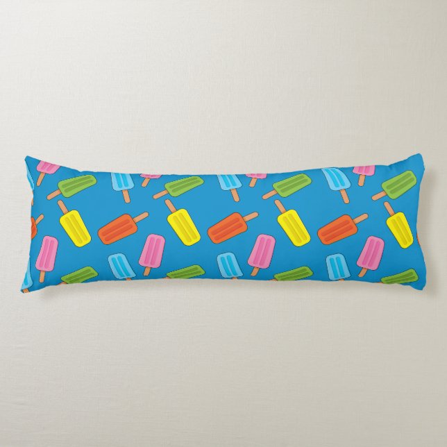 Assorted Colourful Popsicles Pattern Body Cushion (Front)