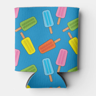 Assorted Colourful Popsicles Pattern Can Cooler