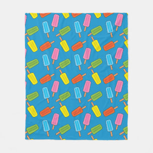 Assorted Colourful Popsicles Pattern Fleece Blanket
