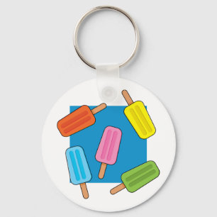 Assorted Colourful Popsicles Pattern Key Ring