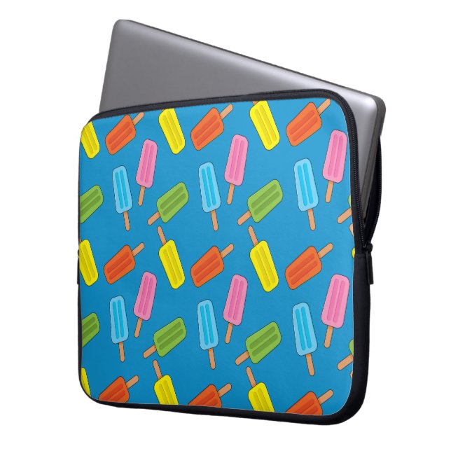 Assorted Colourful Popsicles Pattern Laptop Sleeve (Front Left)