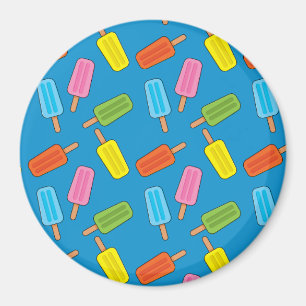 Assorted Colourful Popsicles Pattern Magnet