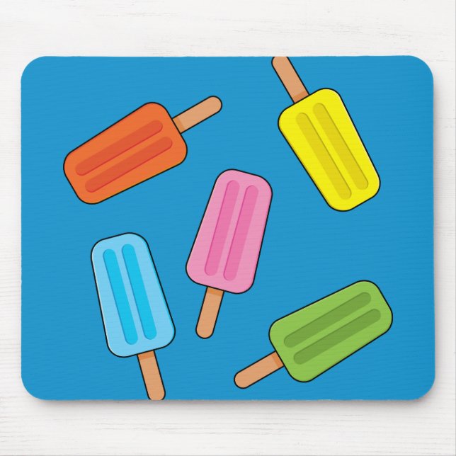 Assorted Colourful Popsicles Pattern Mouse Pad (Front)