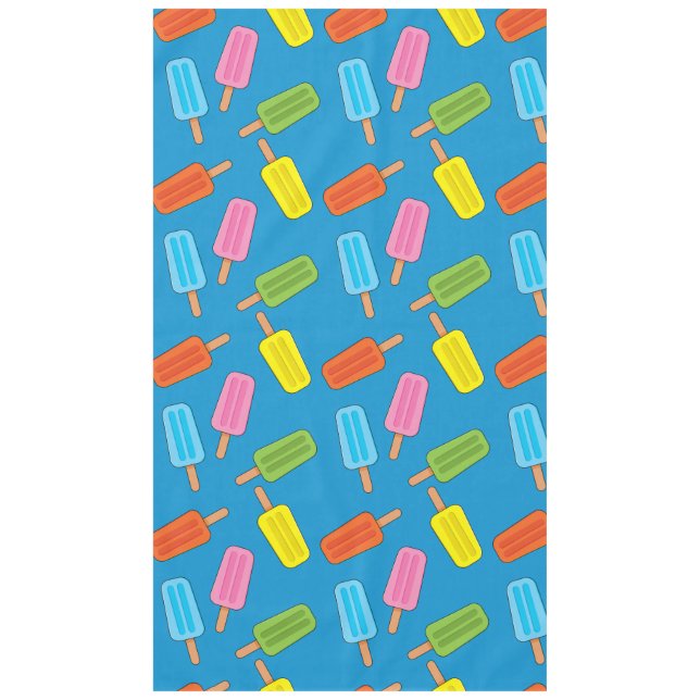Assorted Colourful Popsicles Pattern Tablecloth (Front)