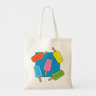 Assorted Colourful Popsicles Pattern Tote Bag