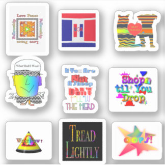 Assorted Contour Cut Vinyl Word Stickers