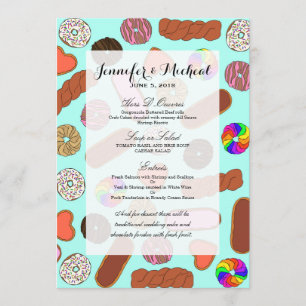 Assorted Cute Breakfast Foodie Doughnuts Menu