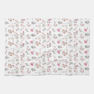 Assorted Delicate Flower in Pattern Kitchen Towels