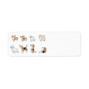 Assorted Dogs second Return Address Label