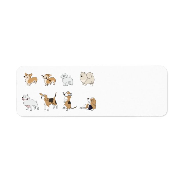 Assorted Dogs second Return Address Label (Front)