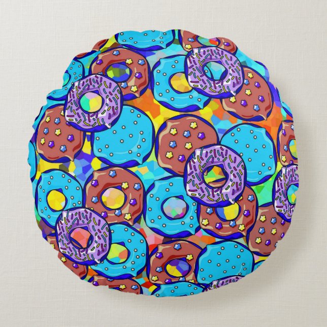 ASSORTED DONUTS 2A THROW PILLOW (Front)