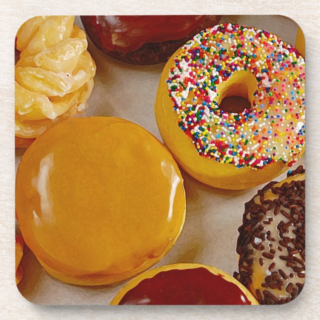 Assorted doughnuts coaster (Front)