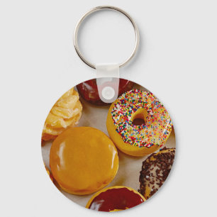 Assorted doughnuts key ring