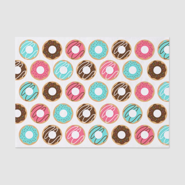 Assorted Doughnuts Pattern Tissue Paper (Front)