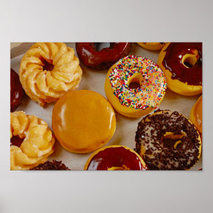 Assorted doughnuts poster