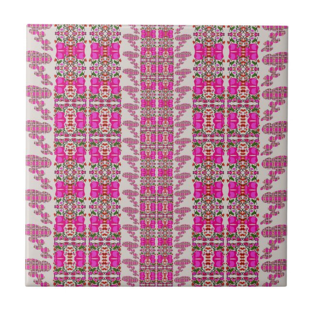 Assorted Floral Roses Ceramic Tile (Front)