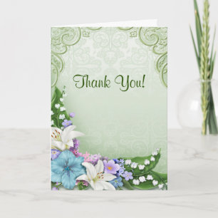 Assorted Flowers All Ocassion Thank You Note Card