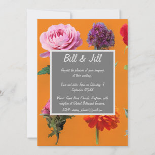 Assorted Flowers Daisy Wedding Invitation