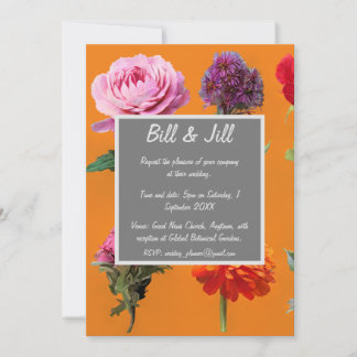 Assorted Flowers Daisy Wedding Invitation