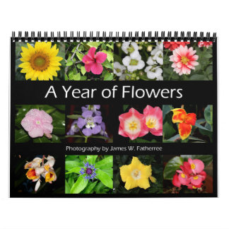 Assorted Flowers Wall Calendar 3 by J.W. Fatherree