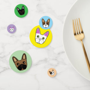 Assorted French Bulldog Face Table Confetti