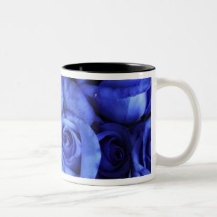 Assorted fresh rose bouquets Two-Tone coffee mug