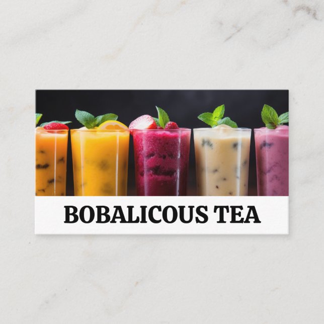 Assorted Fruit Smoothies  Business Card (Front)