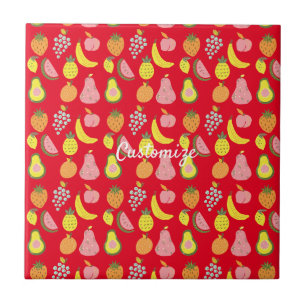 Assorted Fruits Collection Thunder_Cove Ceramic Tile