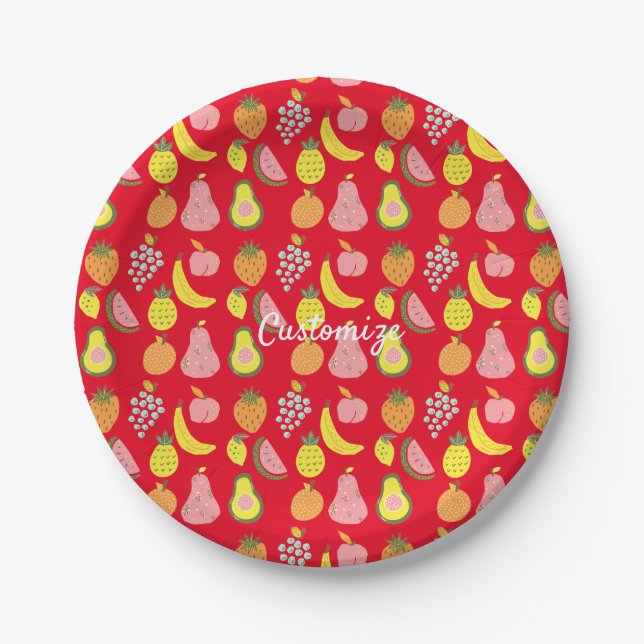 Assorted Fruits Collection Thunder_Cove  Paper Plate (Front)