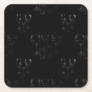 Assorted Glassware Square Paper Coaster