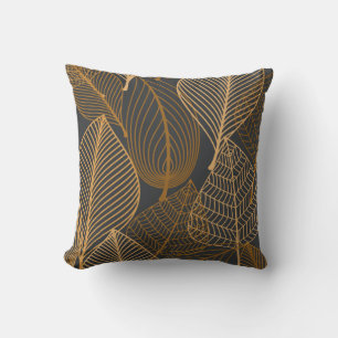 Assorted Gold Leaves Cushion