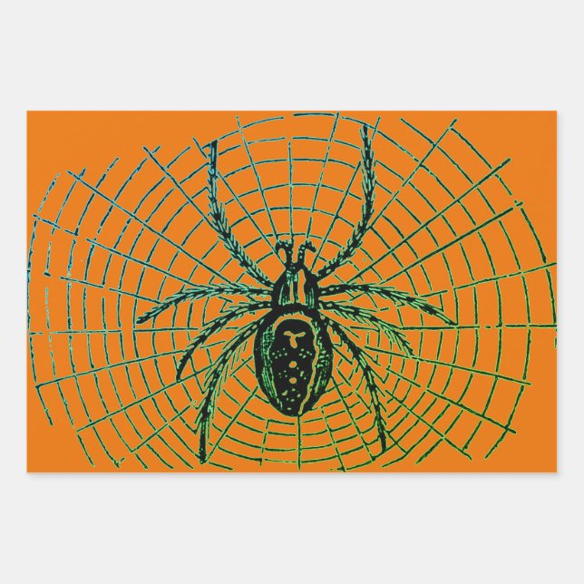 ASSORTED HALLOWEEN Wrapping Paper Sheet Set of 3 (Front)