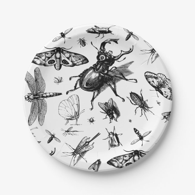 Assorted Insects Paper Plate (Front)