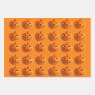 Assorted Jack-O-Lantern Wrapping Paper