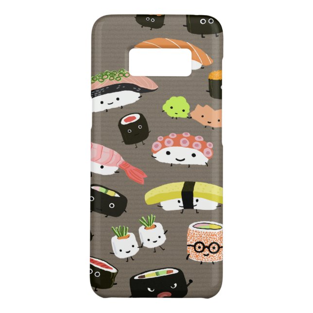 Assorted Kawaii Sushi Characters Funny Foodie Case-Mate Samsung Galaxy Case (Back)