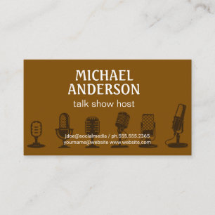 Assorted Microphones   Podcast Host Business Card