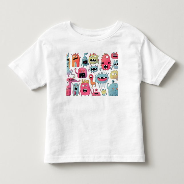 Assorted monster figures toddler T-Shirt (Front)