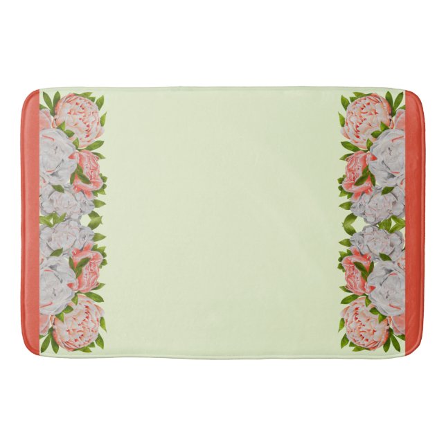 Assorted Peonies on a Bath Mat (Front)
