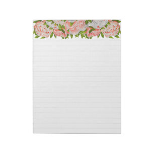 Assorted Peonies on a Large Notepad
