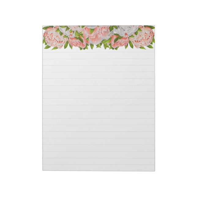 Assorted Peonies on a Large Notepad (Rotated)