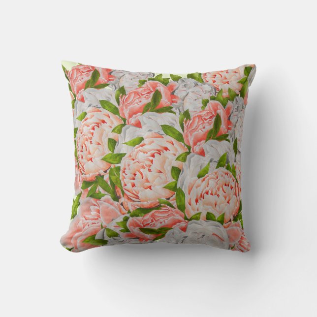 Assorted Peonies on a Pillow (Front)