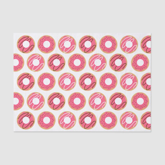 Assorted Pink Doughnuts Pattern Tissue Paper (Front)