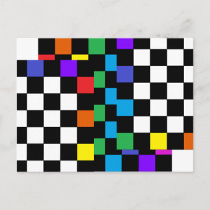 Assorted Rainbow Postcard Retro Postmodern