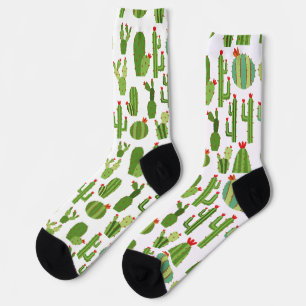 Assorted Red-flowered Cactus Plants Thunder_Cove Socks